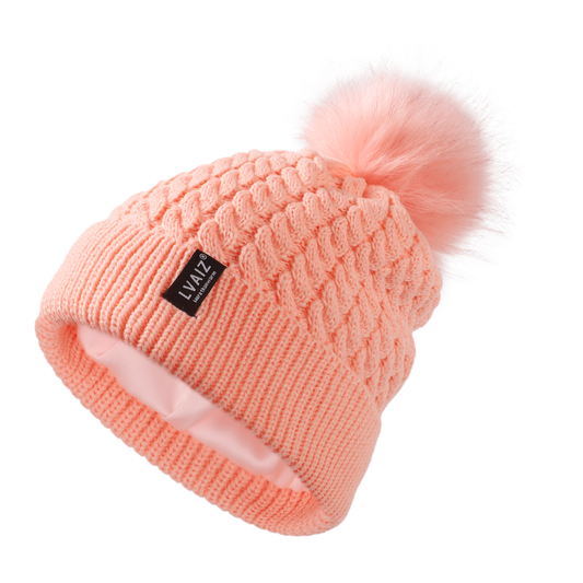 Pom Satin Lined Beanie